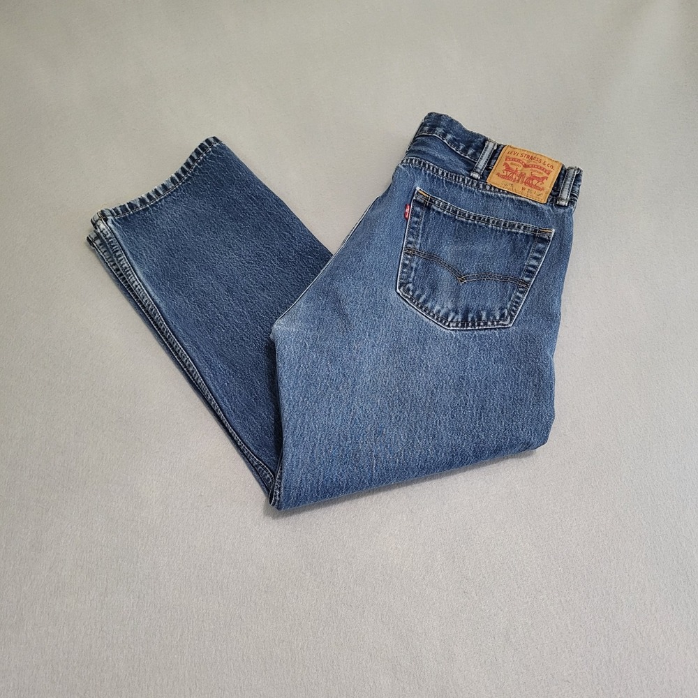 Levi's 505 Regular Fit Straight Leg Denim Blue Jeans Men's Size 38x30